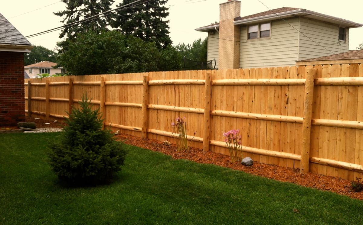 Cedar fence installation