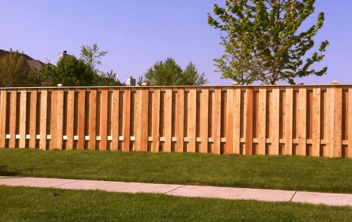 Cedar fence installation